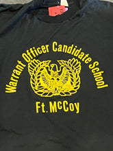 Load image into Gallery viewer, Vintage Warrant Officer Candidate School at Ft. McCoy Black T-Shirt