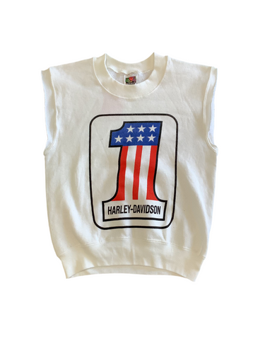 Harley Davidson cut off sweatshirt