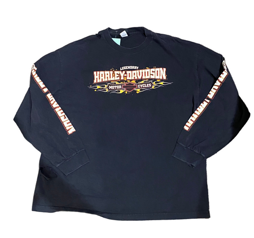 Harley Davidson “Legendary Motorcycles” Lake George, Ny Black Long Sleeve
