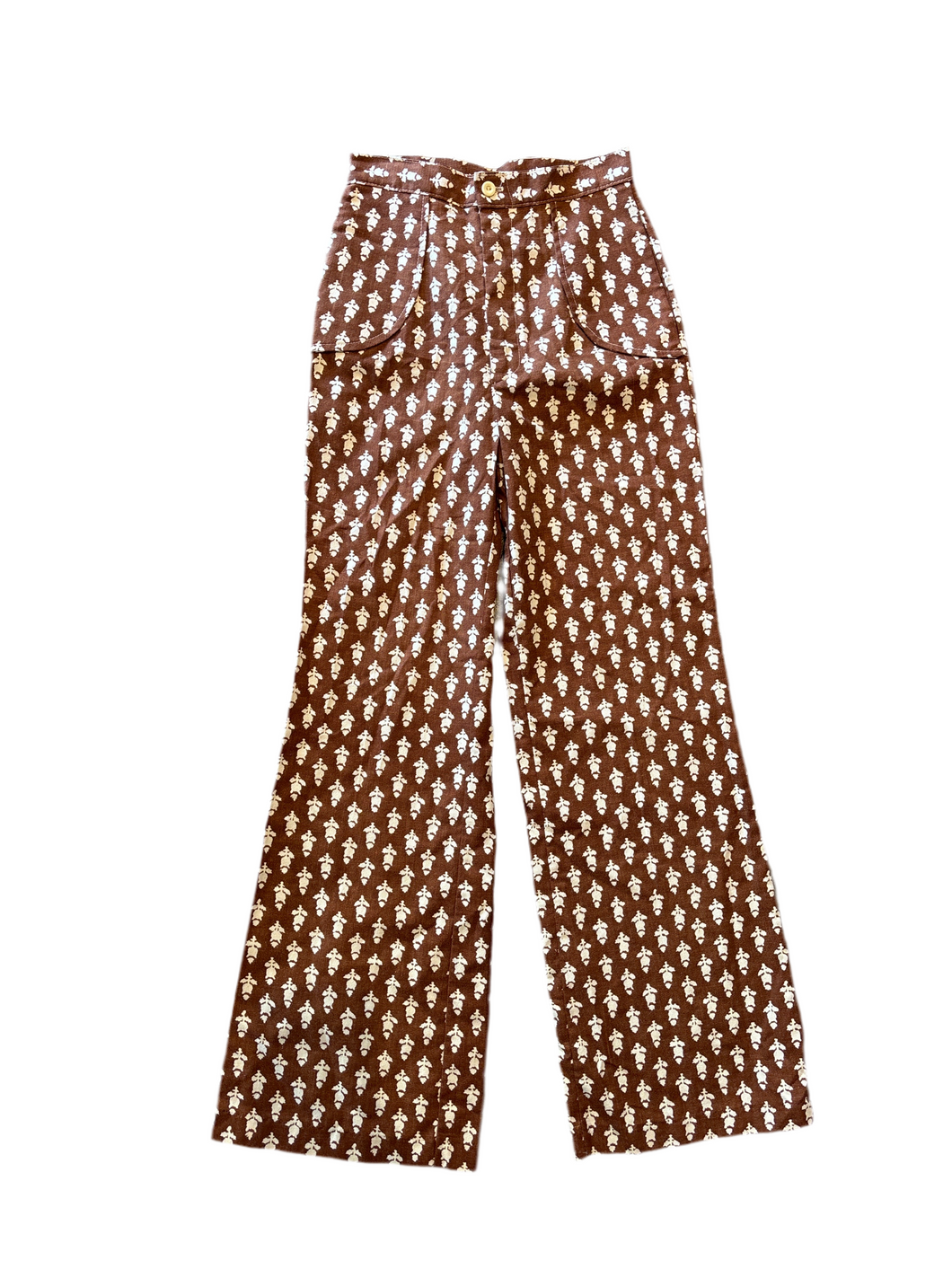 Vintage Brown Damask Trousers