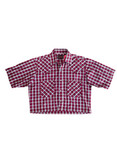 Load image into Gallery viewer, Plains Western Wear Cropped Pearl Snap Button-Up