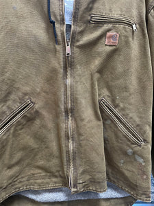 Carhartt Sherpa Lined Olive Green Jacket