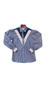 Kenny Rogers Striped Western Pearlsnap