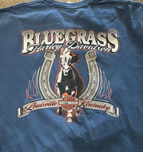 Load image into Gallery viewer, 2009 Harley Davidson Kentucky, TN Map &amp; Horses Blue T-Shirt