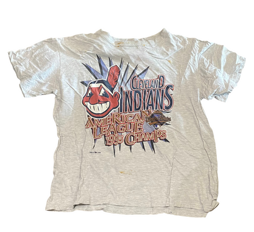 1995 Cleveland Indians World Series Champs Grey T-Shirt