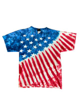 Load image into Gallery viewer, Vintage American Flag Tie Dye Tee