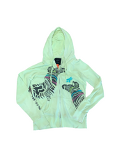 Load image into Gallery viewer, Fox Girls zebra zip up hoodie