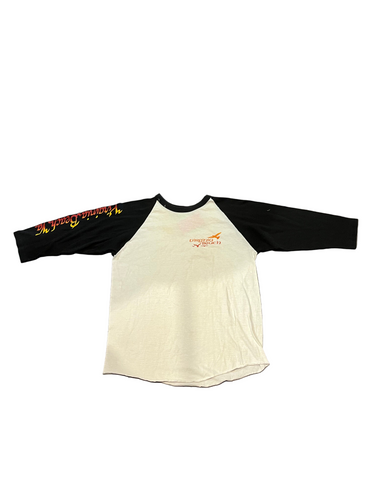 Vintage Virginia Beach, VA Black and White Raglan T-Shirt