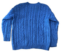 Load image into Gallery viewer, Best American Blue Cable Knit Sweater