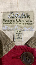 Load image into Gallery viewer, Cabela’s Corduroy Collar Red Button Up Jacket