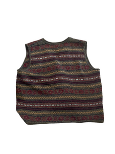 Eddie Bauer 100% Wool Earth Tone Sweater Vest