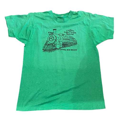85’ Chama, New Mexico “Cumbres & Toltec Scenic Railroad” Green T-Shirt