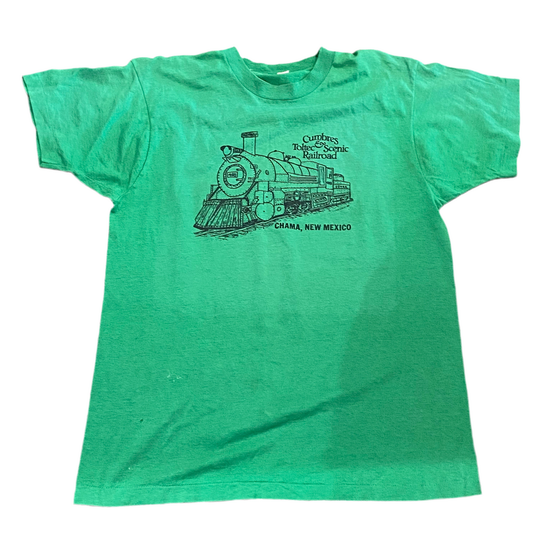 85’ Chama, New Mexico “Cumbres & Toltec Scenic Railroad” Green T-Shirt