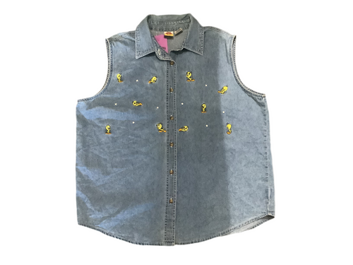 Tweety Bird Denim Vest