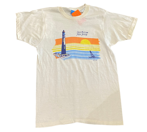 Vintage Ship Bottom New Jersey Yellow T-Shirt
