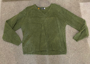Sears 100% Lamb’s Wool Dark Green Sweater