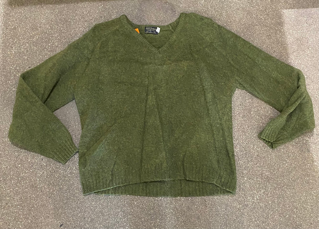 Sears 100% Lamb’s Wool Dark Green Sweater