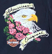 Load image into Gallery viewer, Harley Davidson “American Original” Waist Tie Women’s Black Tank Top