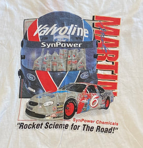 1998 Mark Martin Synpower Racing NASCAR White T-Shirt