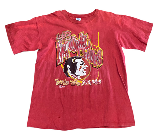 1993 Florida State Seminoles National Champs Red T-Shirt