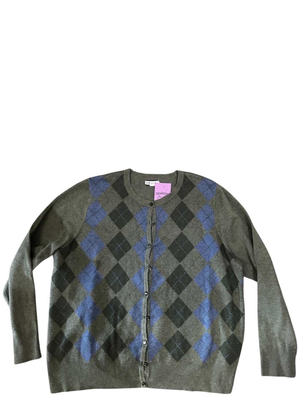Craft & Barrow argyle cardigan sweater