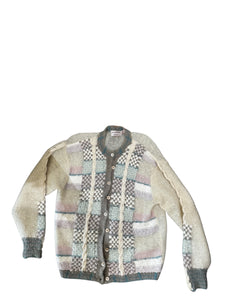 Cardigan w/ textured knit with cable knit
