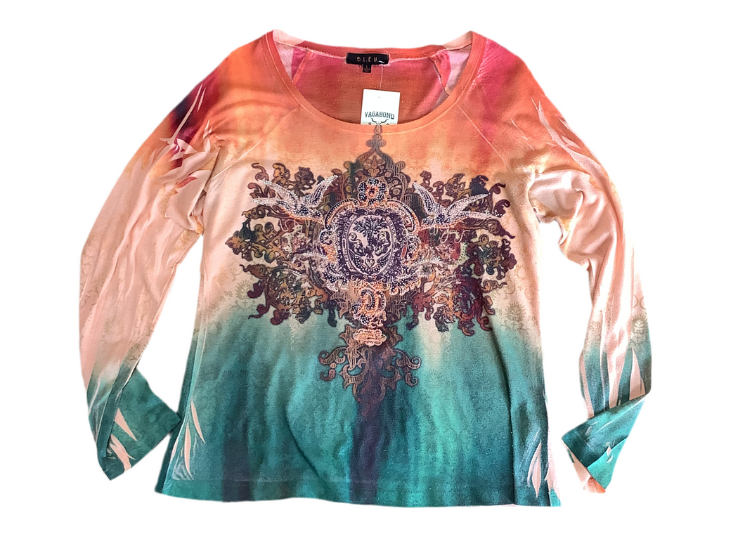 Y2K Rhinestone Ombré Top