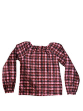 Load image into Gallery viewer, Plaid Long sleeve/ half button down