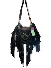 Load image into Gallery viewer, Western Leather Fringe Gun Embellishment Purse
