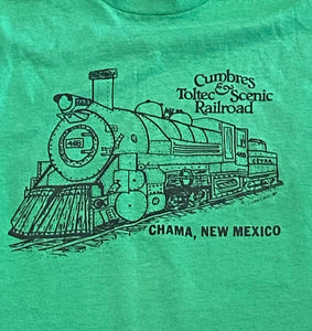 85’ Chama, New Mexico “Cumbres & Toltec Scenic Railroad” Green T-Shirt