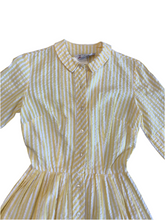 Load image into Gallery viewer, Vintage Yellow Seersucker Dress