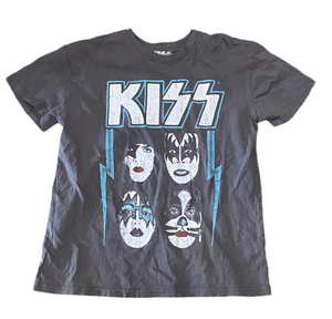 KISS Band Members Grey & Blue T-Shirt
