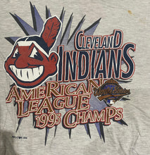 Load image into Gallery viewer, 1995 Cleveland Indians World Series Champs Grey T-Shirt