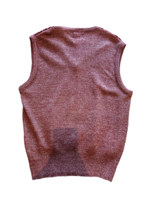 Vintage Red Diamond Knit Sweater Vest
