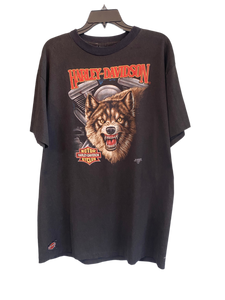 1991 Harley 3D emblem wolf shirt