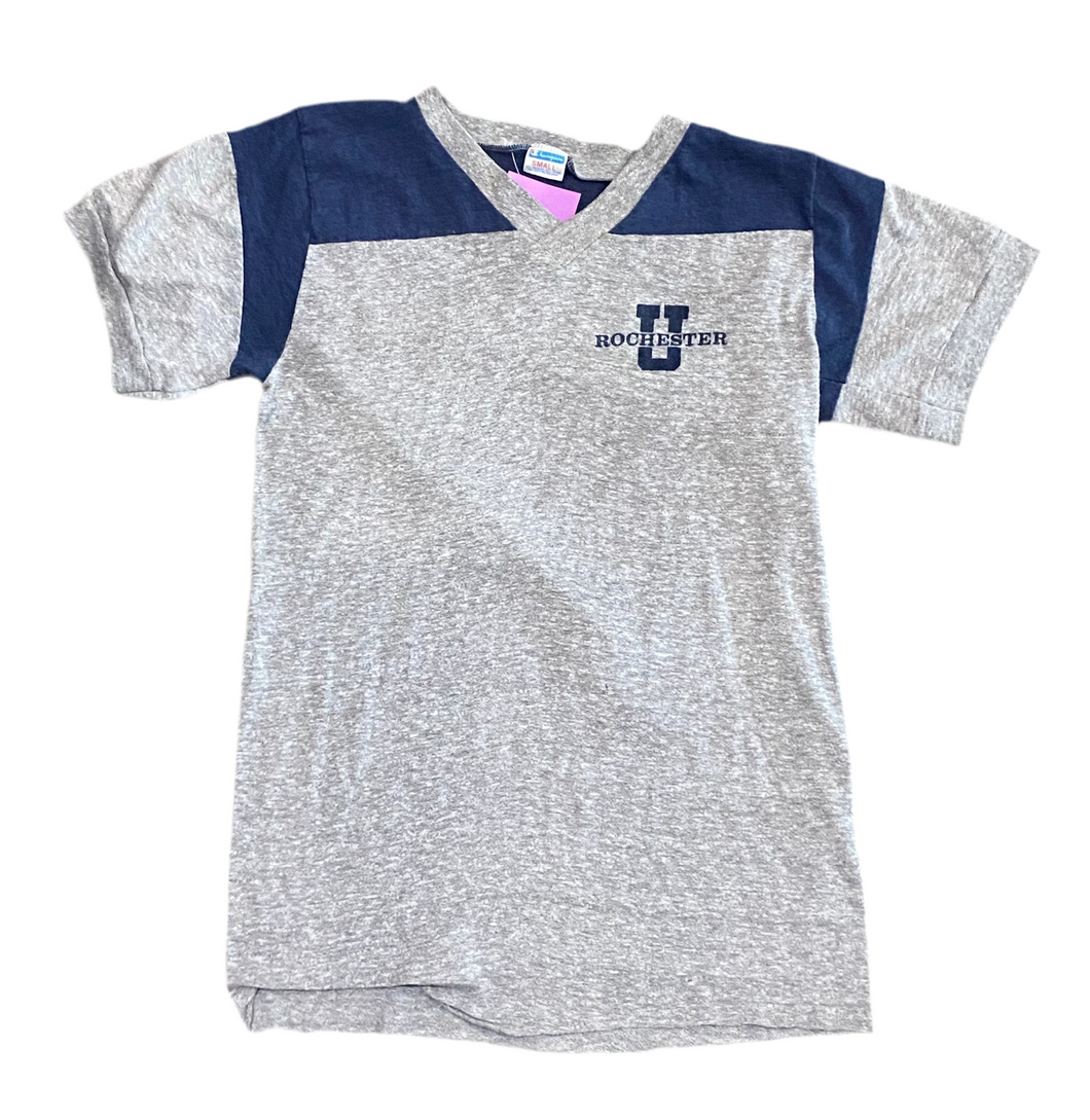 Vintage University of Rochester Blue and Grey T-Shirt