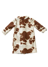 Load image into Gallery viewer, 1950’s Cow Print Fleece Trench Coat