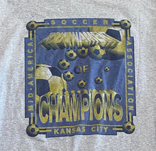 Load image into Gallery viewer, Kansas City Soccer “Tournament of Champions” Blue Long Sleeve Shirt