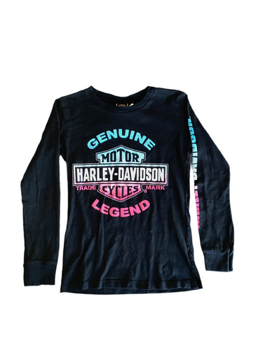 Youth Glitter Harley Davidson tee