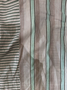 Multi-colored striped button up w/bow tie collar