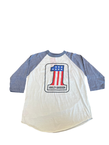 Harley Davidson #1 Baseball Tee