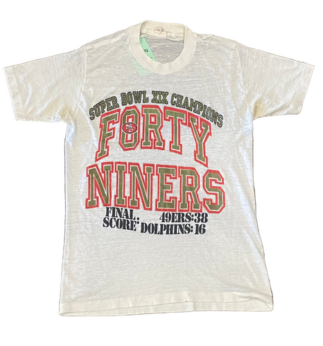 Vintage 1985 San Francisco Forty Niners Super Bowl XIX Champs T-Shirt