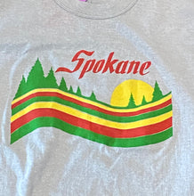 Load image into Gallery viewer, Vintage Spokane, Washington Wavy Hill Light Grey T-Shirt