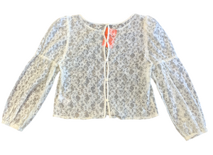 Sheer star long sleeve blouse