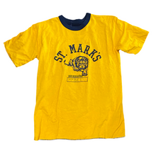 Load image into Gallery viewer, Vintage St. Mark’s Athletics “McBee” Yellow and Navy T-Shirt