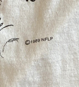 1989 NFLP Cleveland Browns Barking Dogs White T-Shirt
