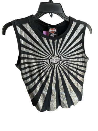 Harley Davidson Silver striped Tank