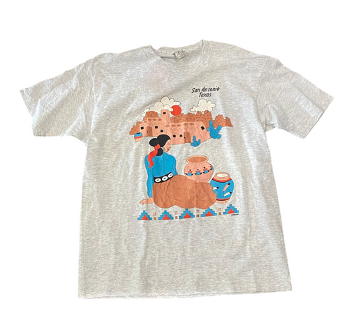 Vintage San Antonio, Texas Pueblos Grey T-Shirt