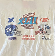 Load image into Gallery viewer, 2008 Super Bowl XLII Patriots vs. Giants White T-Shirt