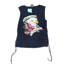 Load image into Gallery viewer, Harley Davidson “American Original” Waist Tie Women’s Black Tank Top